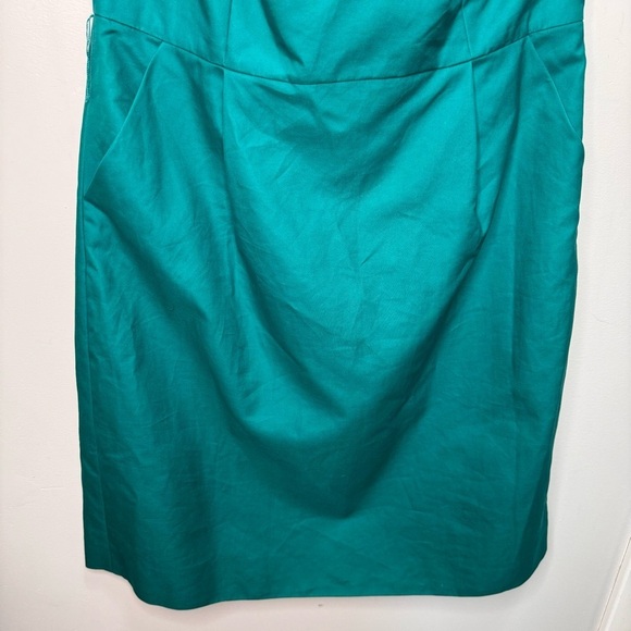 J. Crew Green Square Neck Dress with Pockets No Belt Size 16 NWT - Picture 6 of 9